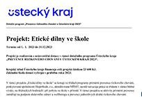 Projekt Etické dílny ve škole